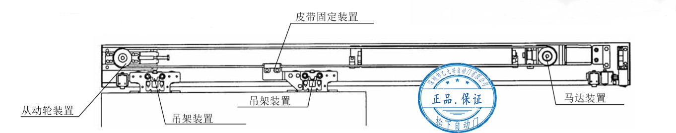 單開(kāi)自動(dòng)門(mén)皮帶安裝結構